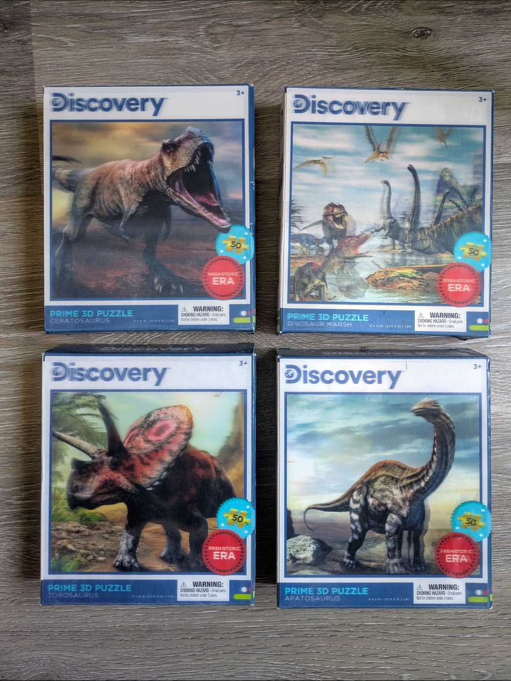Discovery Prime 3D Puzzle - White and Blue Box with Yellow Accent
